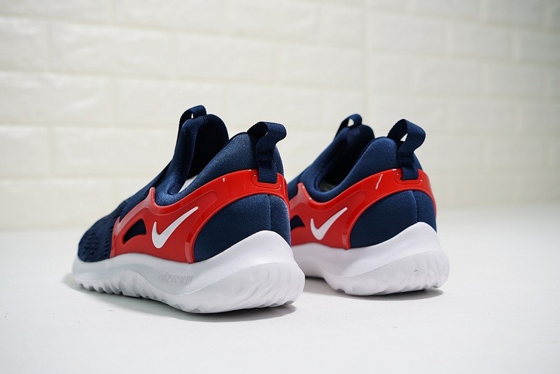 GmarShops Nike EPIC React Flyknit nike roshe women floral 301 Nike Epic React Sock Navy Team Red White Breathable Casual Shoes AA7410