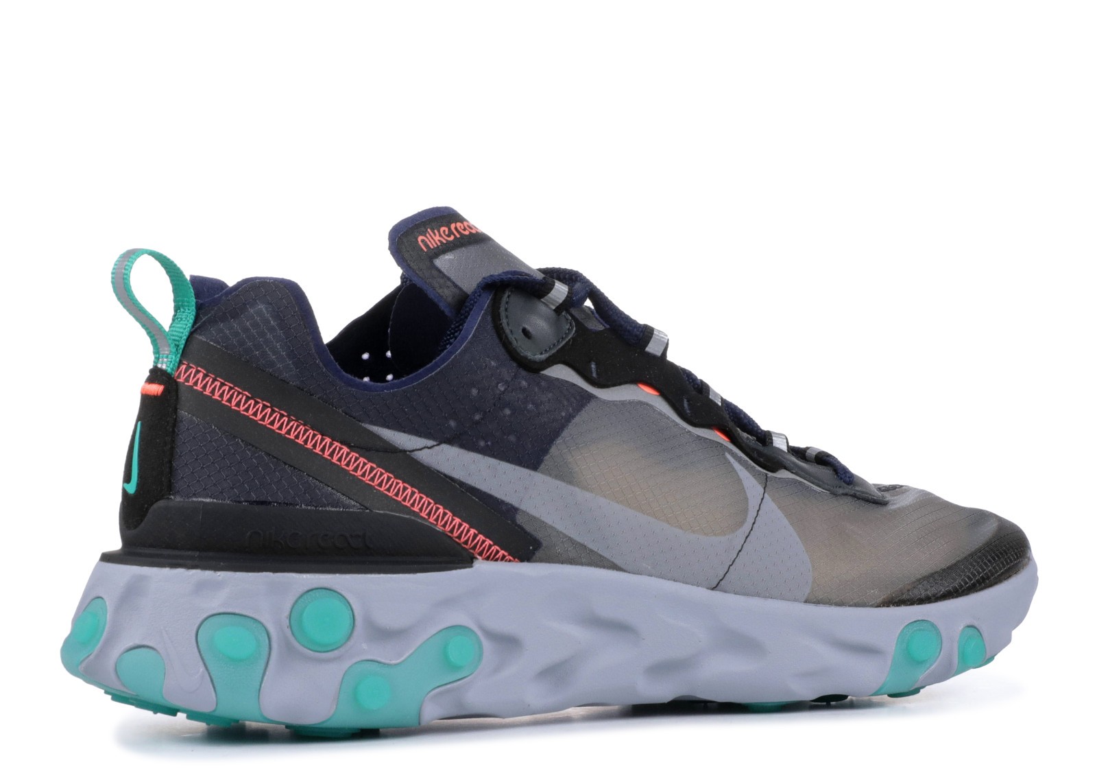Nike React Element 87 Black Neptune Green AQ1090 nike lunar