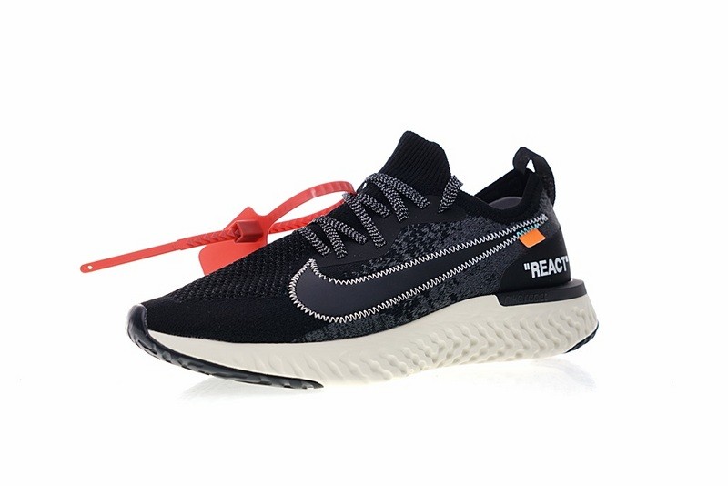 GmarShops Nike Air Max 95 PRM DH8075 001 010 Nike EPIC React Flyknit Off White x Nike Epic React Flyknit Black Dark Grey Orange AQ0070