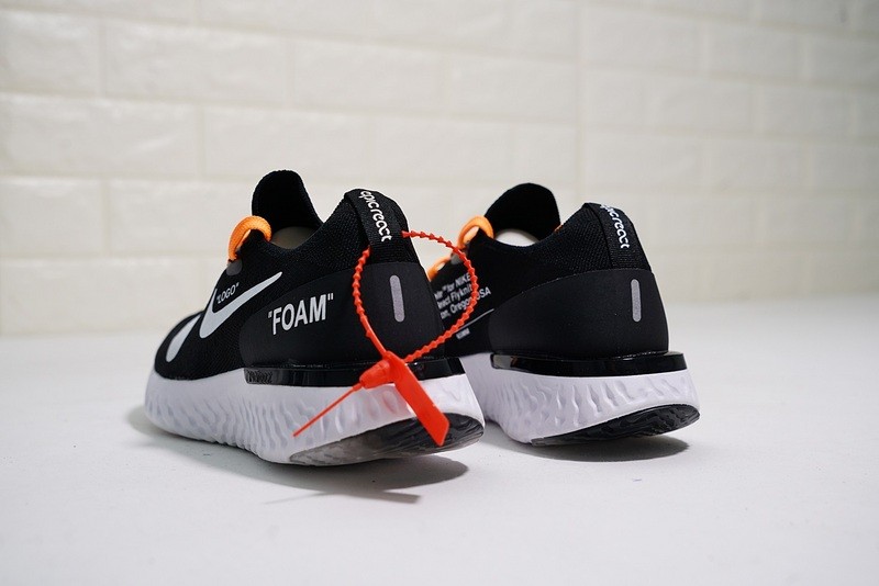 GaleriahitShops 803 Off White x Nike Epic React Flyknit Dots Black Summit White Orange AQ0070 Nike EPIC React Flyknit nike green glows 4s size 7 men