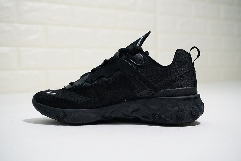 Undercover x LOW Nike React Element 87 Triple Black AQ1813 - 336 - LOW nike womens vapormax plus deep red black - Ariss-euShops