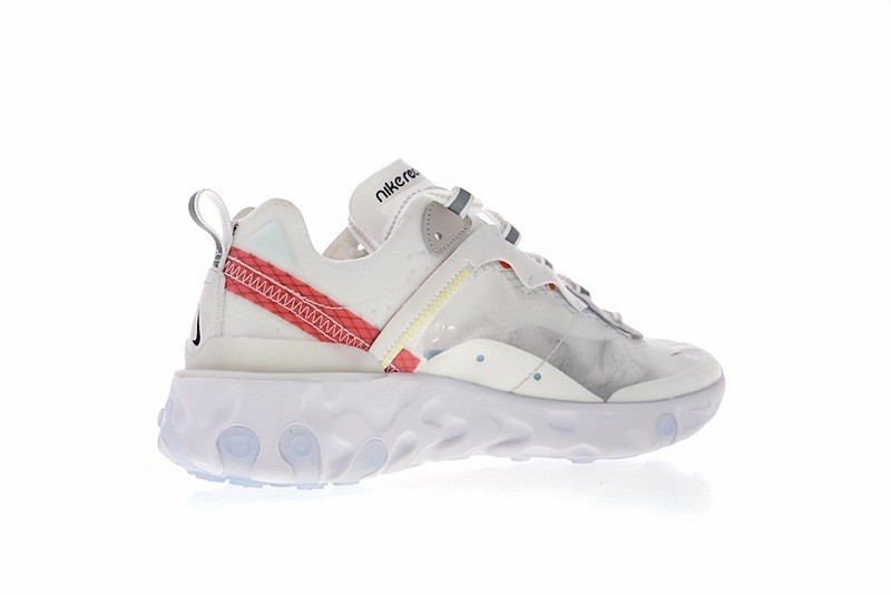 Undercover x nike react element 87 white cream red top
