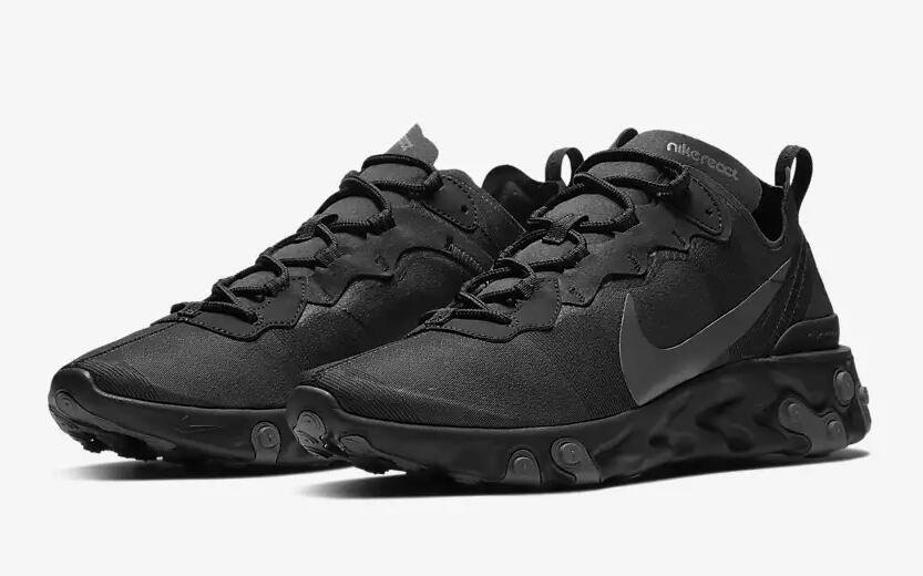 GmarShops 008 Nike React Element 55 nike air max lebron low kids dance shoes Nike React Element 55 Black Dark Grey BQ6166