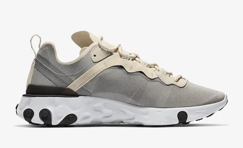 Nike React Element 55 Light Orewood Brown White Black Golden Beige BQ6166 nike purple blue black air maxes 2017 GmarShops Nike React Element 55 100