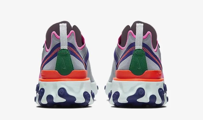 Nike women's react element 55 wolf grey/laser fuchsia shop