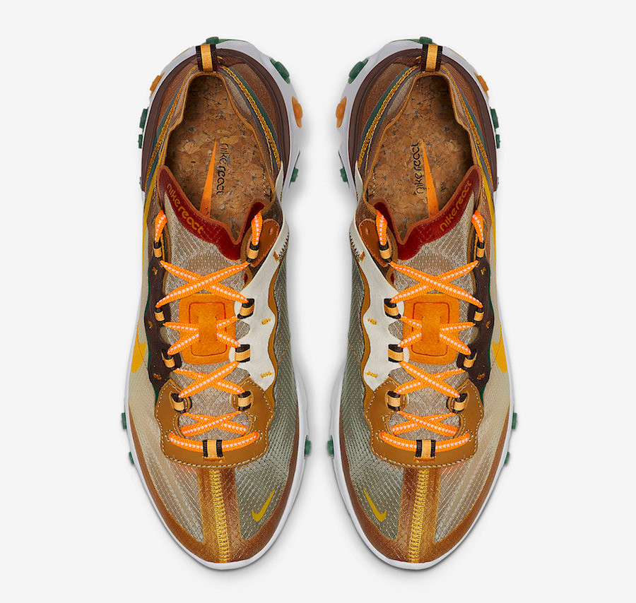 Nike react element 87 orange yellow shop