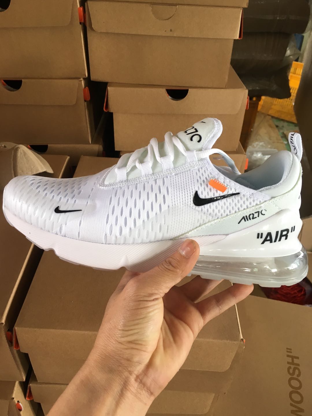 Off White X Nike Design OFF WHITE x Nike Air Max 270 Blanco Rojo