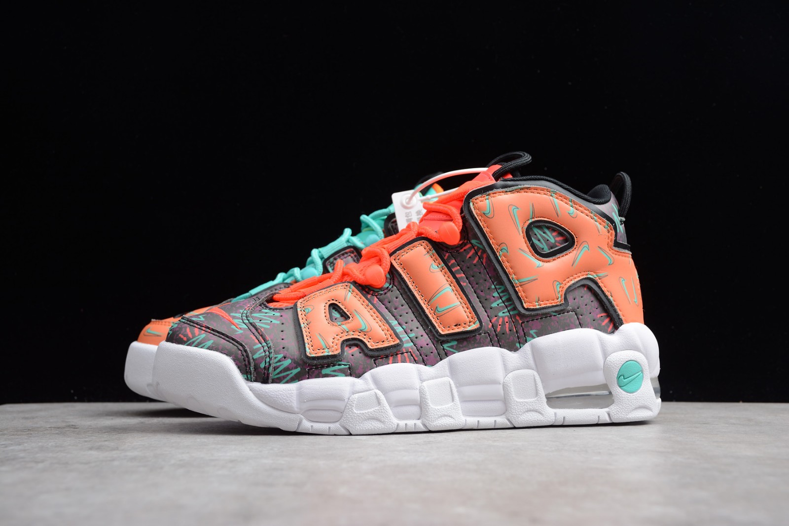 Nike Air More Uptempo What The 90s GS Orange White Multi Color AT3408 StclaircomoShops nike zoom lebron posits black and gold shoes heels 800 Air More Uptempo