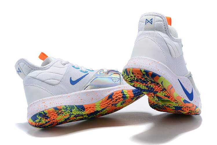 Nike PG 3 NASA EP White Blue Reflective 