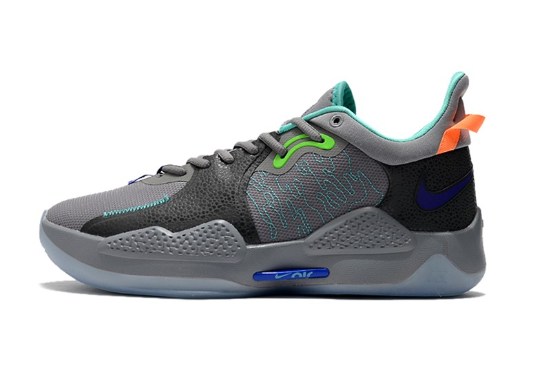 Nike PG 5 Wolf Grey Green Orange 