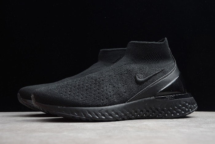 Nike rise react flyknit black mens clearance