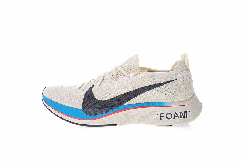 Off White Cheap Nike VaporFly 4% Flyknit Vast Grey Royal Blue 