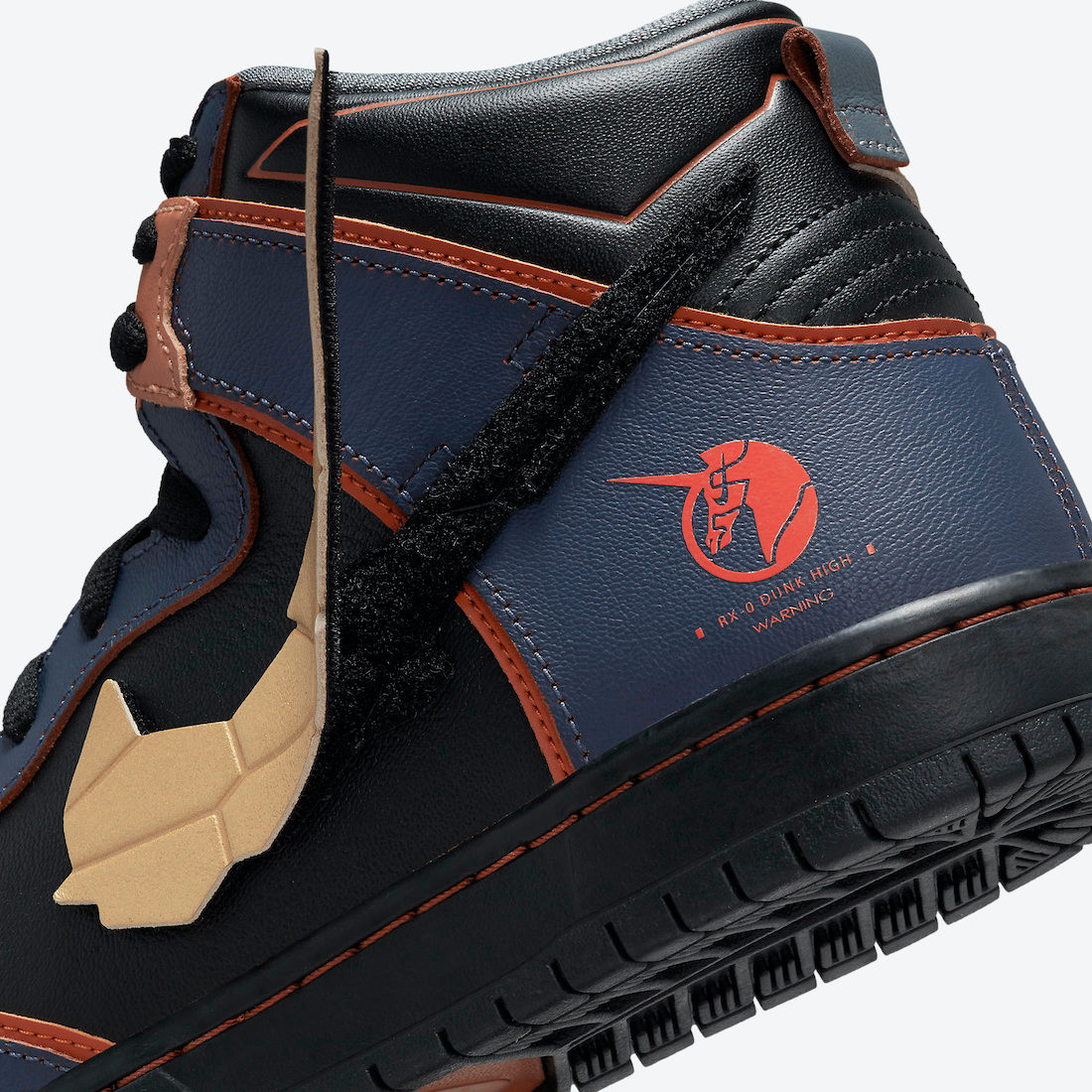 Gundam x Nike SB Dunk High Project Unicorn Banshee Norn Thunder Blue Metallic Gold DH7717-400 