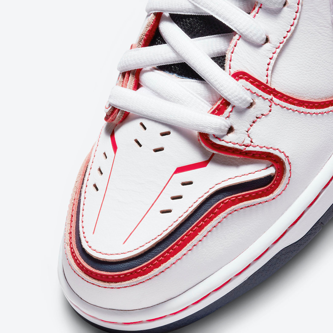 Gundam x Nike SB Dunk High RX0 Project Unicorn Gundam White Red Black