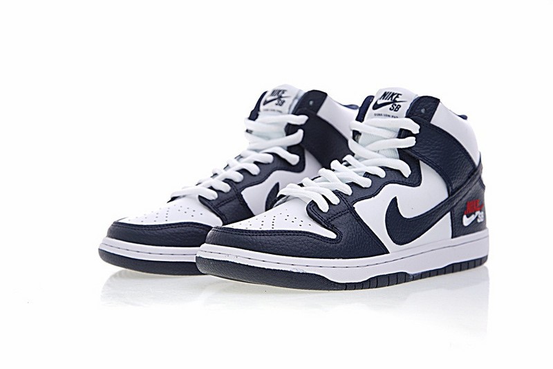 NIke Dunk SB Hi Nike Sb Zoom Dunk High Pro White Obsidian 854851 sacai checked round neck jumper Rot GaleriahitShops 441
