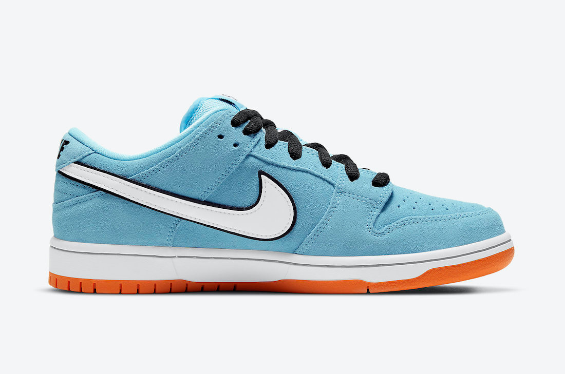 401 - Nike SB Dunk Low Club 58 Gulf Blue Chill Safety Orange Black White  BQ6817 - nike sb cherry blossom hoodie for sale free 2017 - AljadidShops