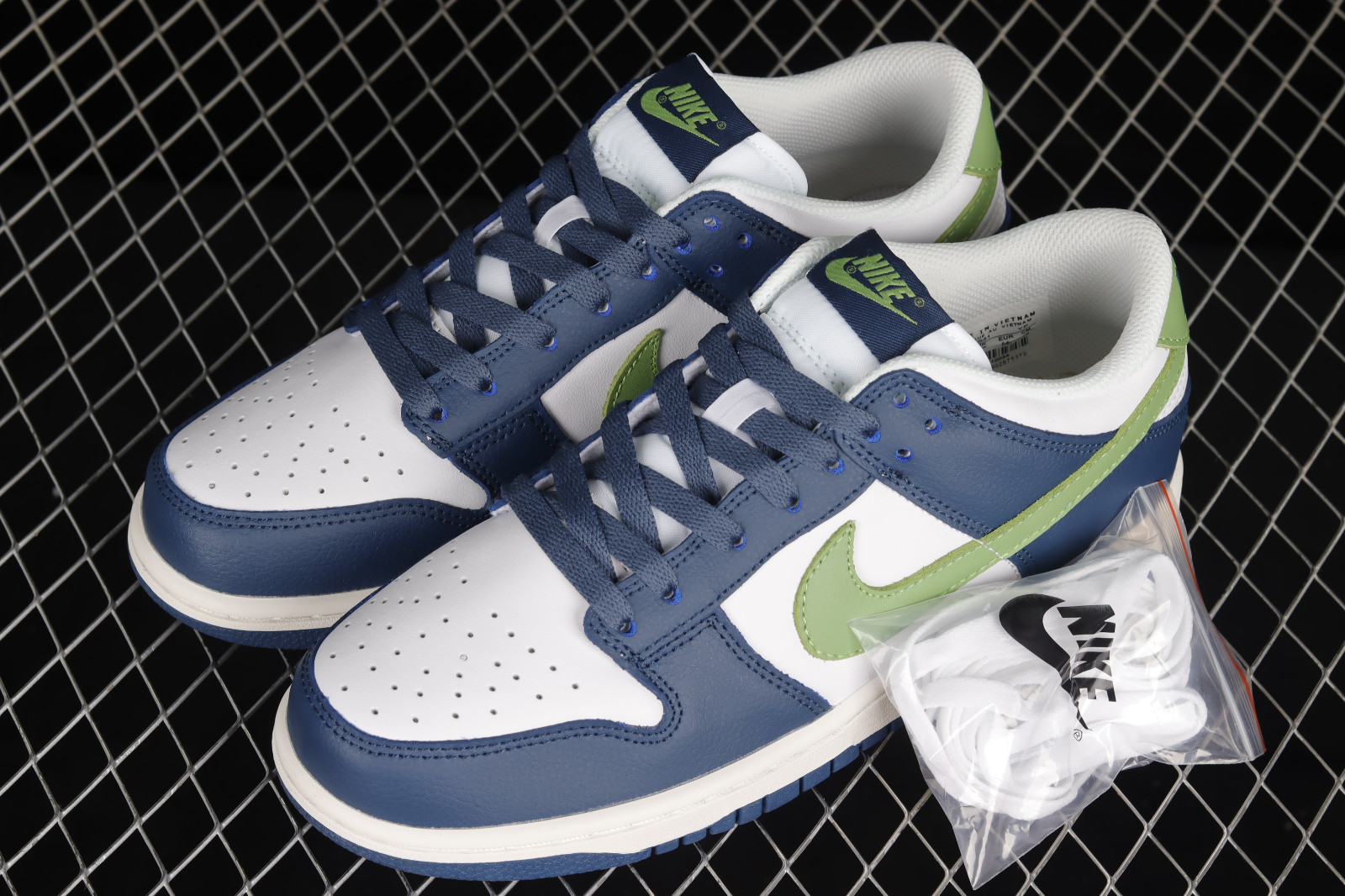 Nike dunk low dark blue grey mean green Clearance