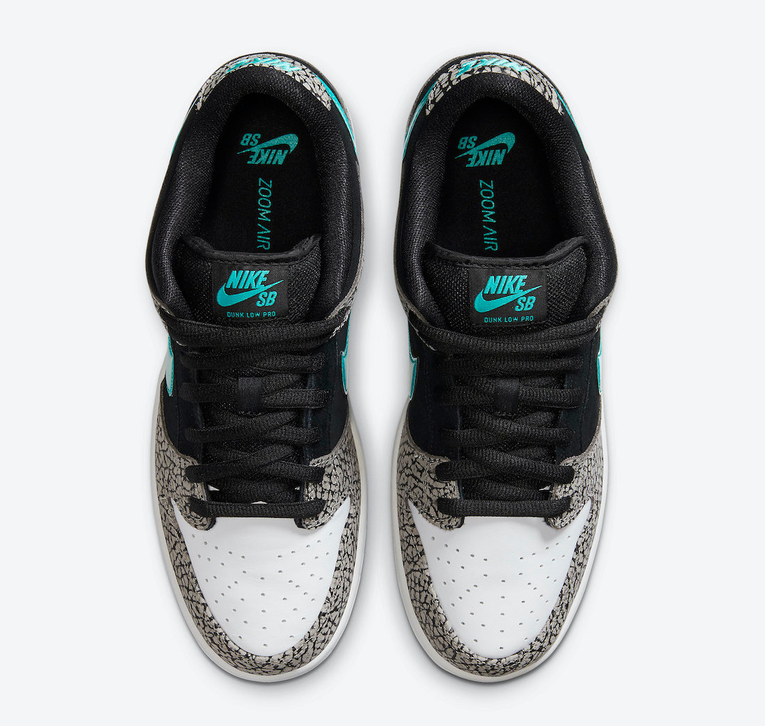 nike lunar chukka us 7 year anniversary gifts - Nike SB Dunk Low Pro Atmos  Elephant Medium Grey Black White Clear Jade BQ6817 - 009 - RvceShops