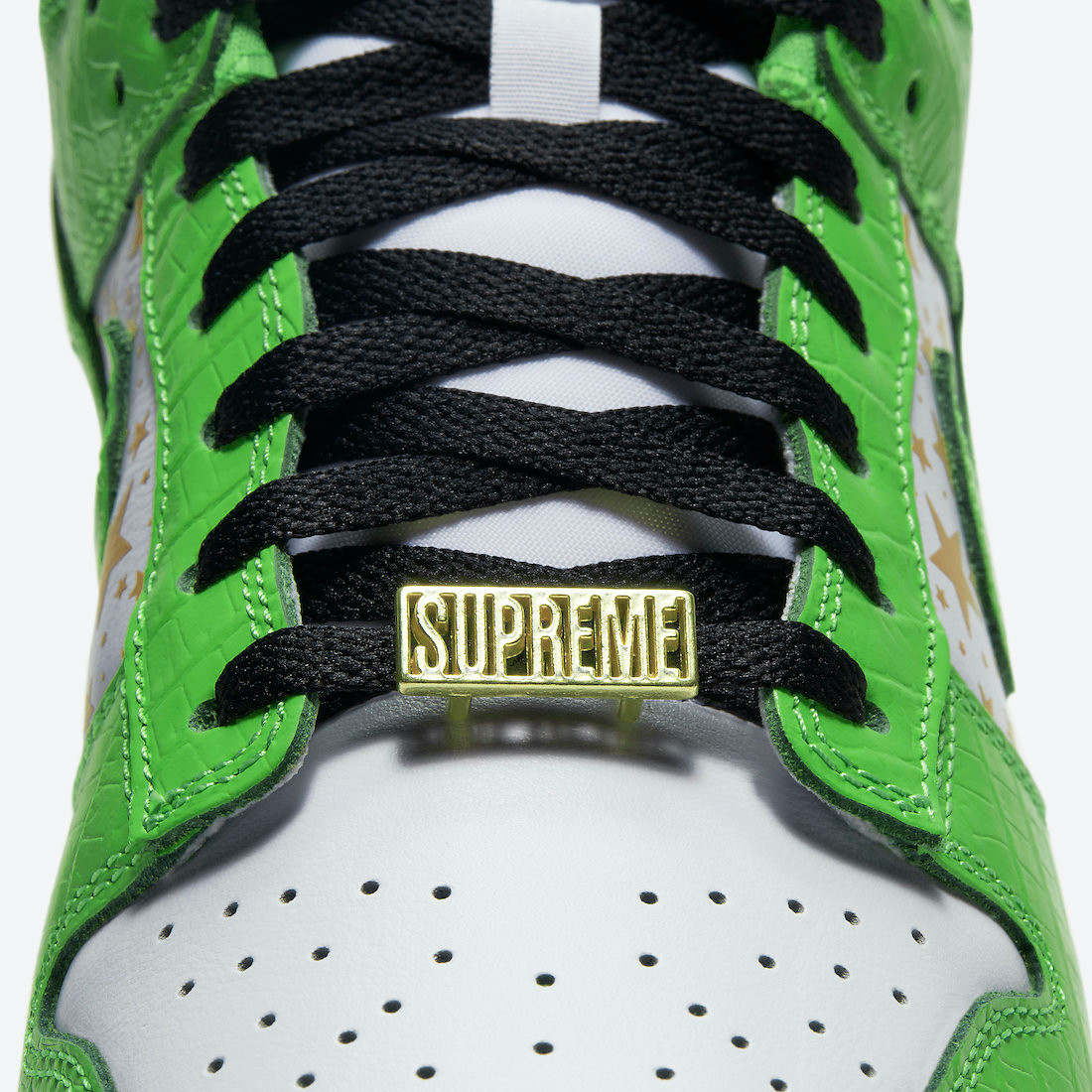 Sepsale - Nike SB Dunk Low Supreme Stars Mean Green Metallic Gold 