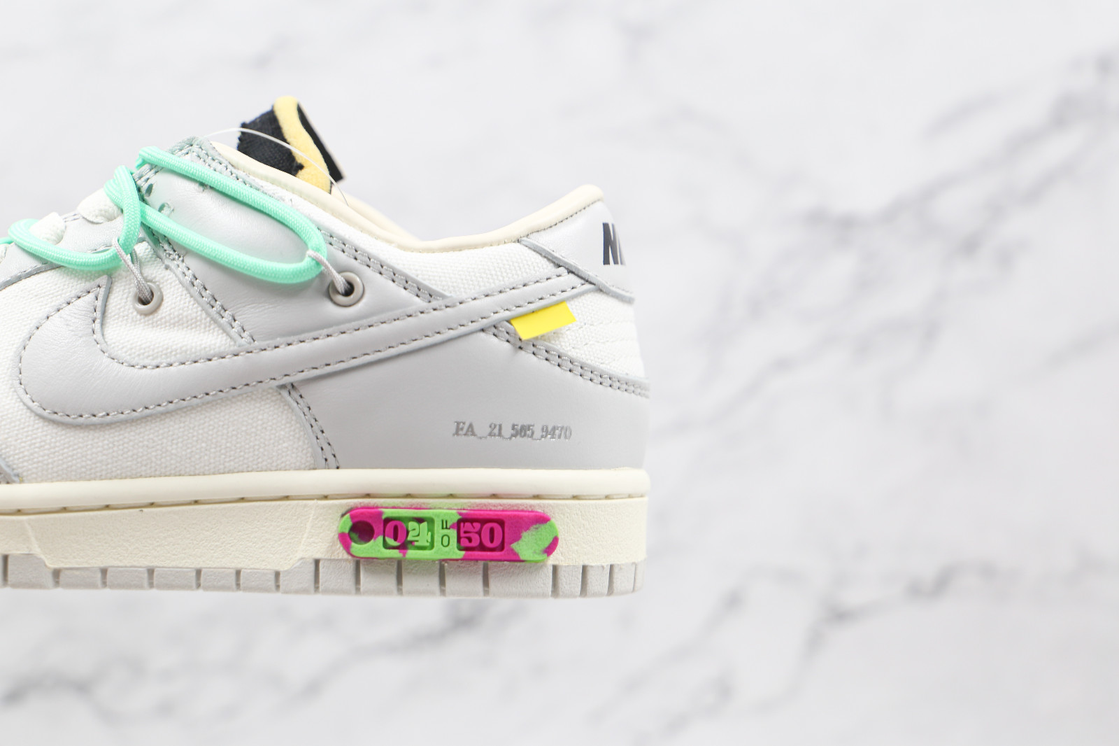 114 - White x Nike SB Dunk Low 04 of 50 OW White Grey Green DM1602 -  StclaircomoShops - nike air pr1 black electric green - Off