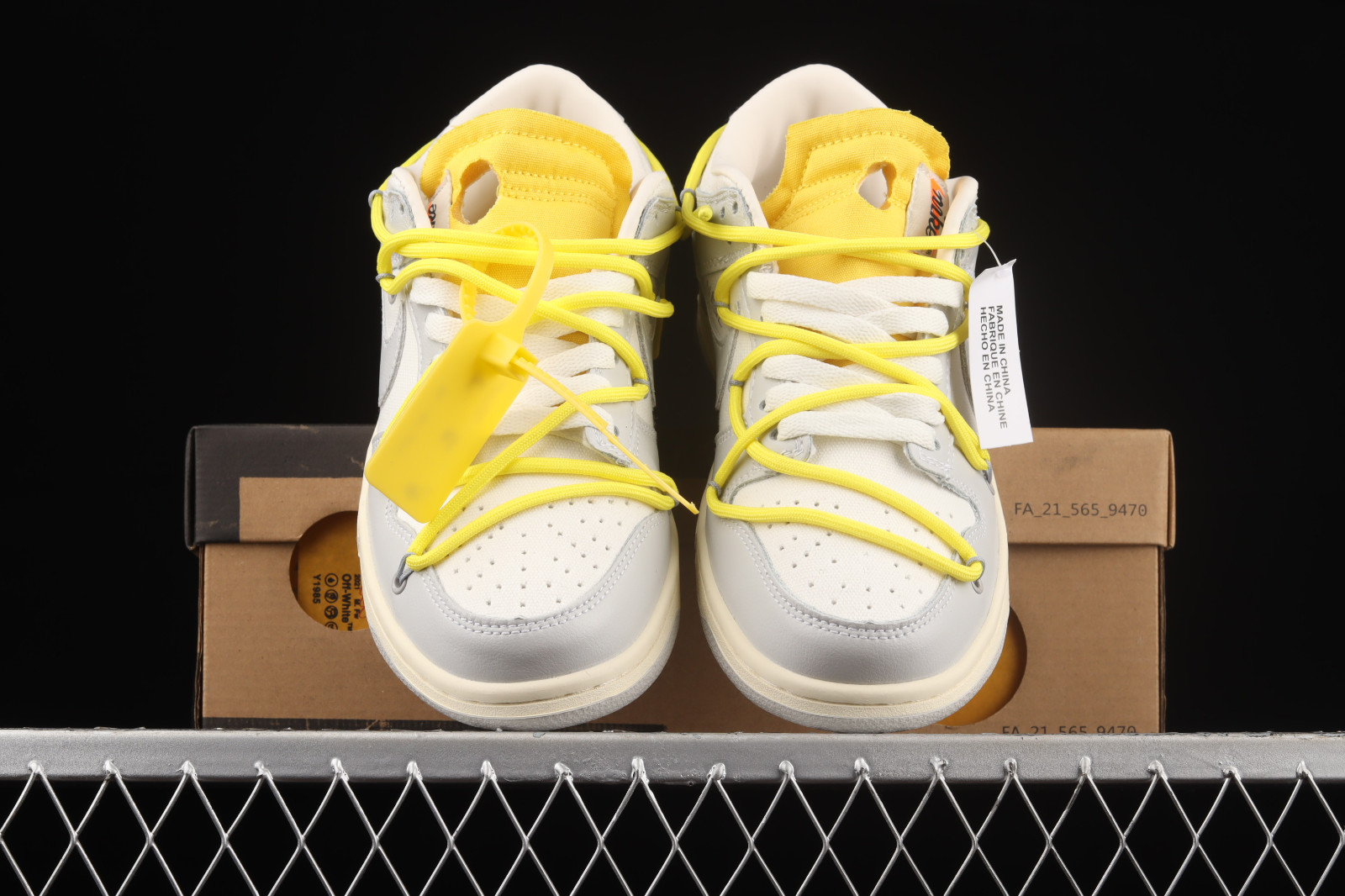 103 - StclaircomoShops - Off - White x Nike SB Dunk Low Lot 29 of 50  Neutral Grey Opti Yellow DM1602 - nike lebron 9 low olympic girls soccer  schedule