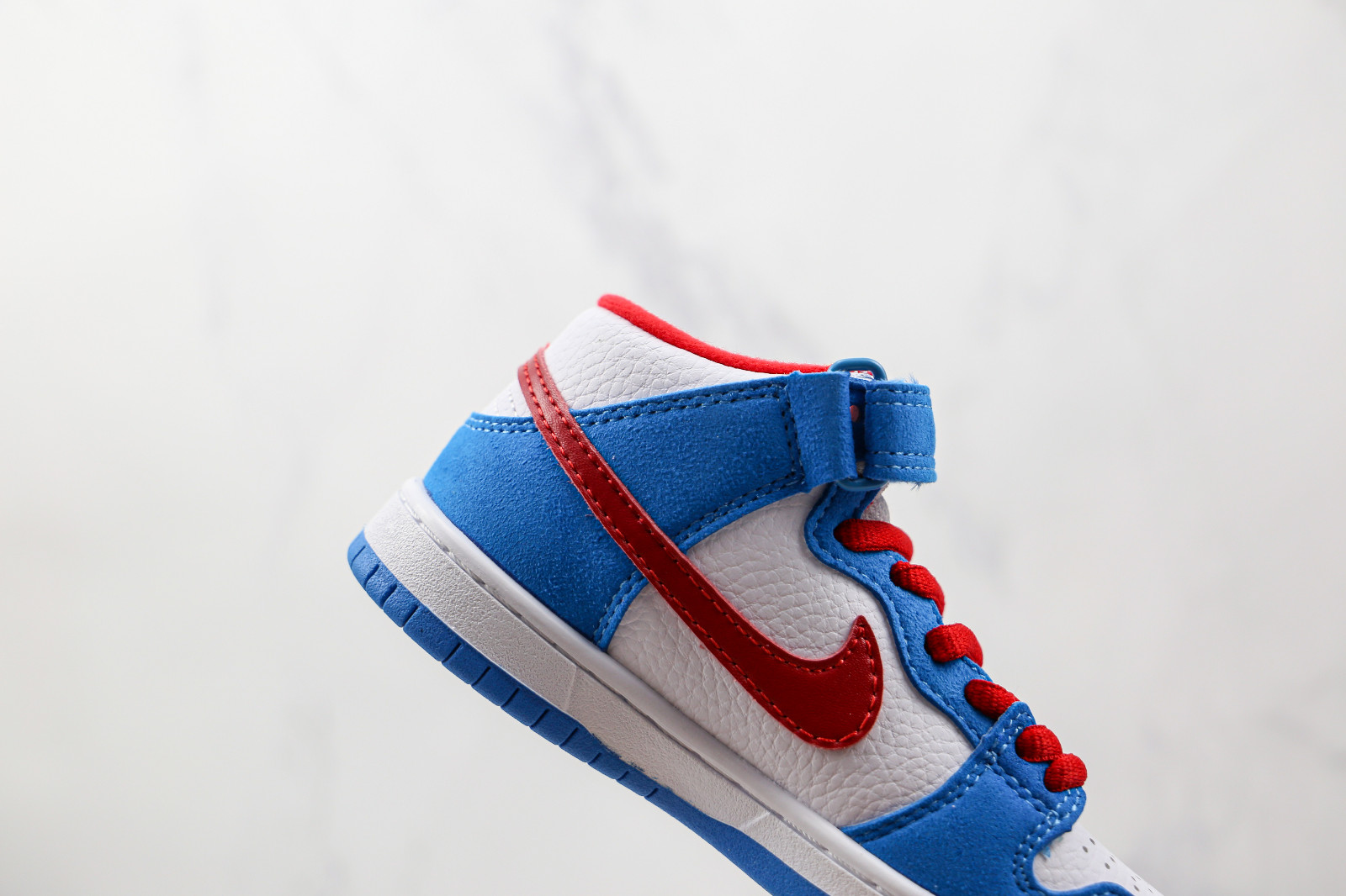 GmarShops - Nike SB Dunk Mid PRO ISO White Blue Red Kids Shoes CD6754 - Nike  Swoosh-logo shirt jacket - 400