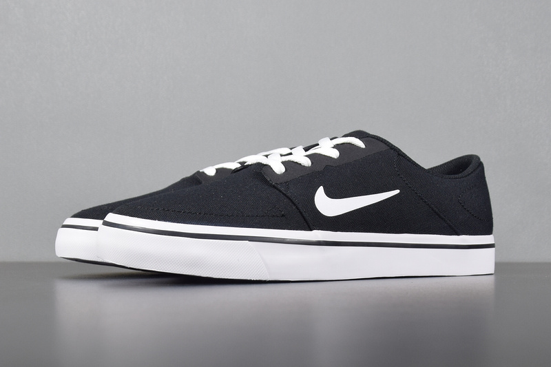 NIKE SB PORTMORE CNVS Black White 