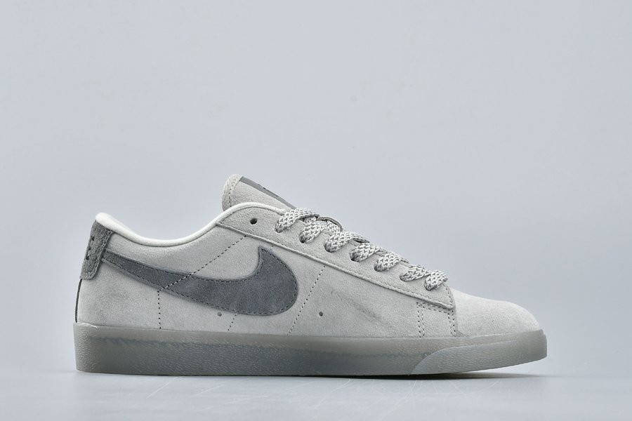 Nike blazer store low grey suede