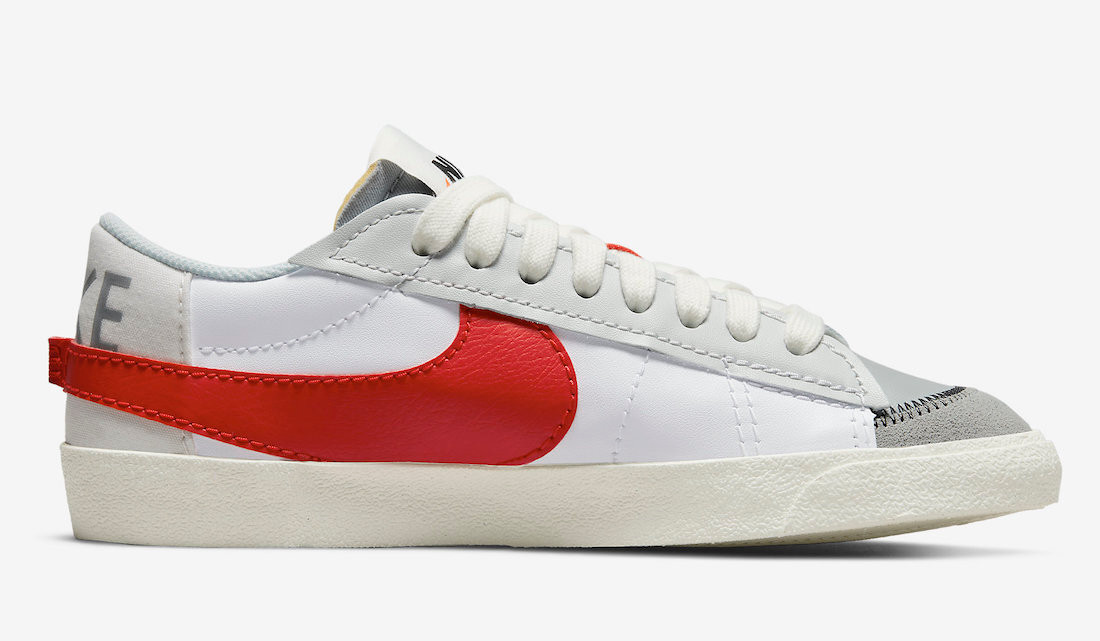 Nike SB Blazer Low 77 Jumbo White Photon Dust Light Smoke Grey University Red DQ8769 100 nike mens dunk multi color dress Nike Blazer Low AcmShops
