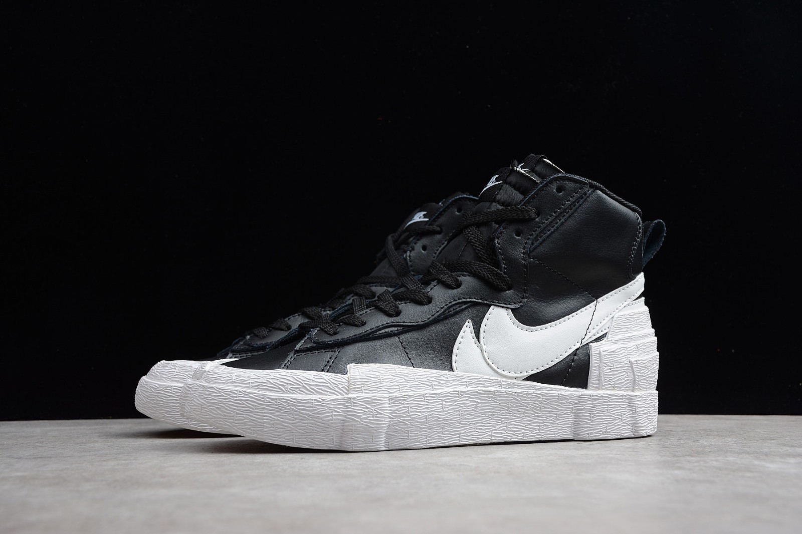 Sacai x nike blazer mid black sales