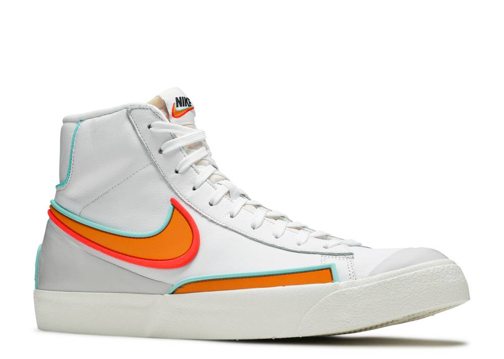 Nike blazer mid 77 infinite white kumquat aurora green men casual clearance