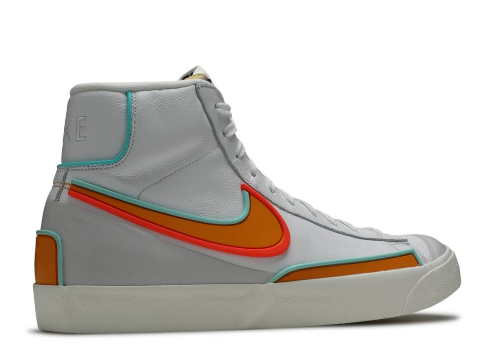 Nike blazer mid 77 infinite white kumquat aurora green men casual clearance