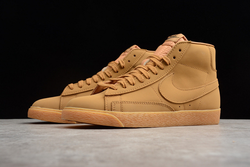 Nike SB Blazer Mid PRM Yellow Brown 