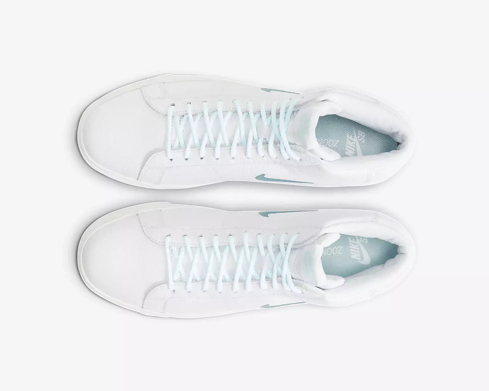 Nike Zoom Blazer Mid Premium SB White Glacier Ice Jewel CU5283 - 100 - nike  tiempo high top white women shoes brands list - CretamapShops