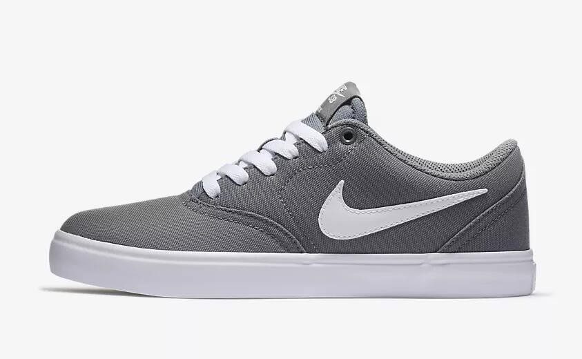 RvceShops - 011 - Nike SB Check Solarsoft Canvas Cool Grey Platinum White 921463 - nike jordan flight 45 women 5.5 release