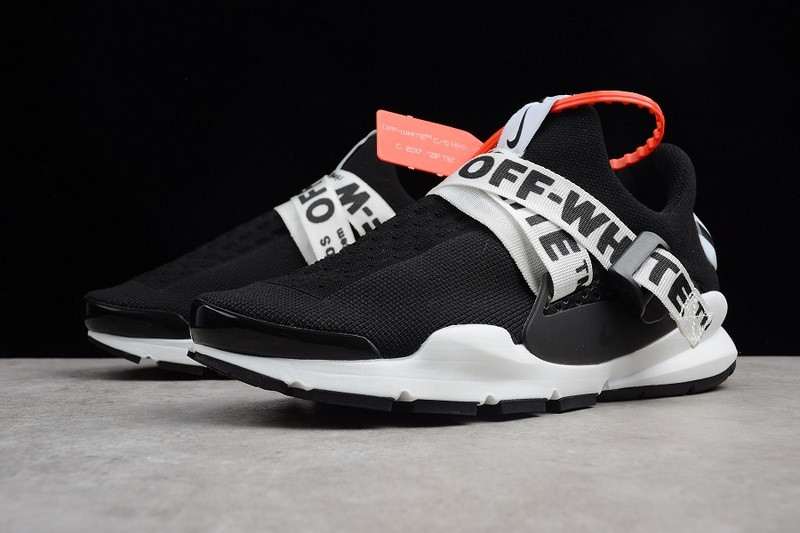 Unisex Off White x Nike Sock Dart Black White Running Shoes - 051 - Nike Air Tech Challenge French - StclaircomoShops