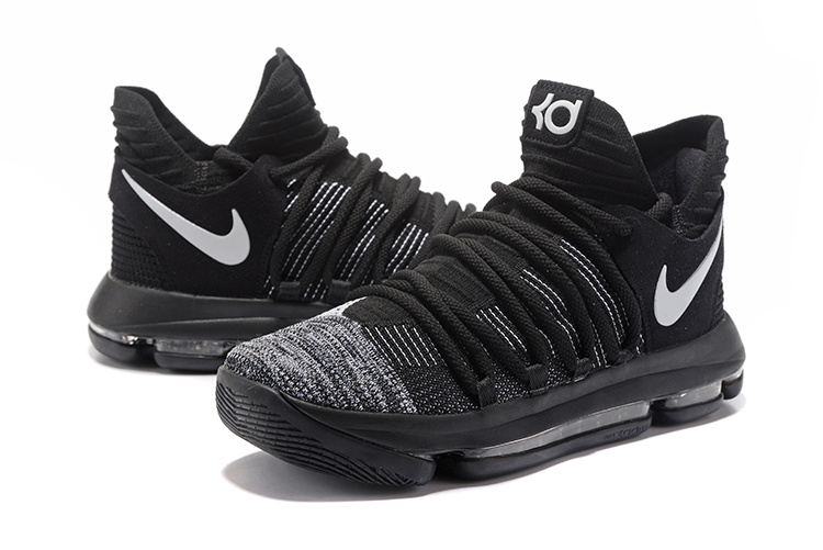 Sepatu Basket Pria Nike Zoom KD X 10 Hitam Abu abu Perak KD X