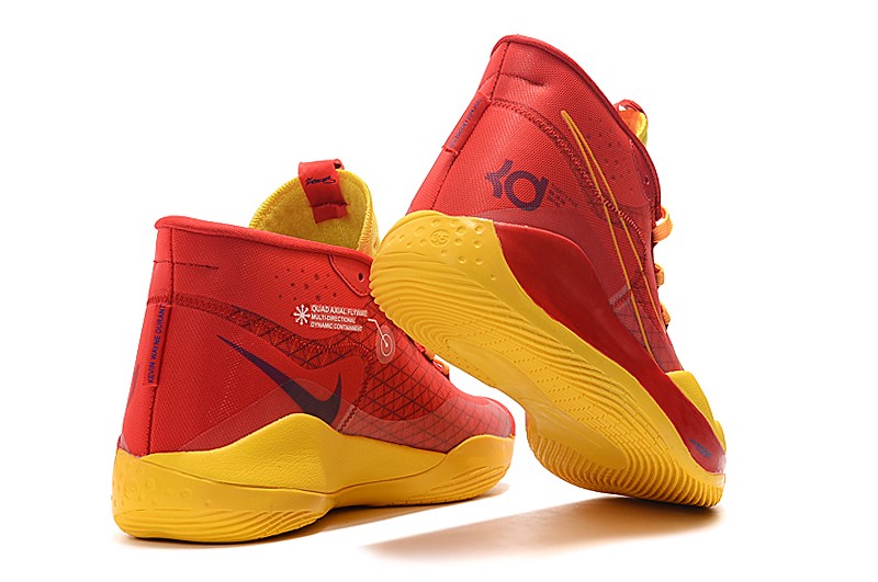 Nike Zoom KD 12 EP Gym Rood Geel Kevin Durant basketbalschoenen