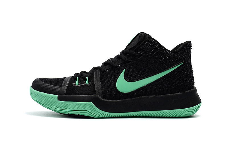 Kyrie 3 black green clearance