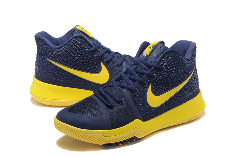 Nike Kyrie 3 Nike Zoom Kyrie 3 EP Navy Blue Yellow Men Shoes