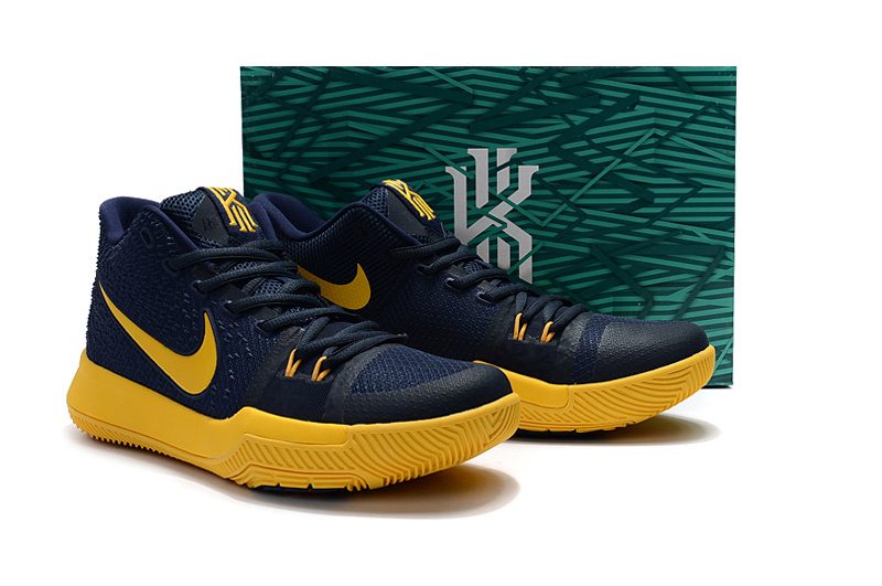 Navy and best sale yellow basketball shoes