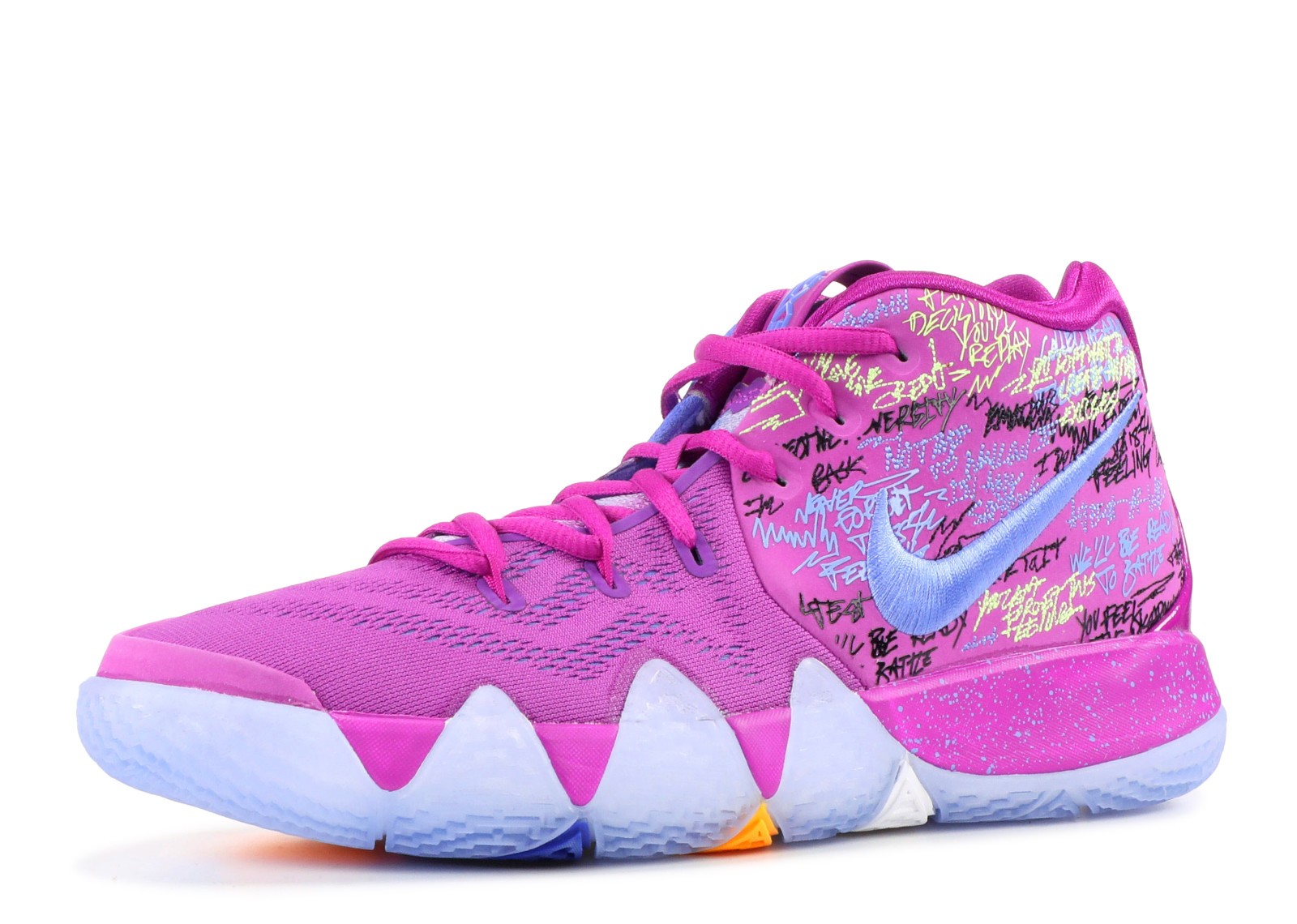 GmarShops cheap nike winflo 8 black dark smoke grey white 2021 for sale 900 Nike Kyrie 4 EP GS IV Confetti Multi Color Purple Green Limited Kids AA2897 Nike Kyrie 4