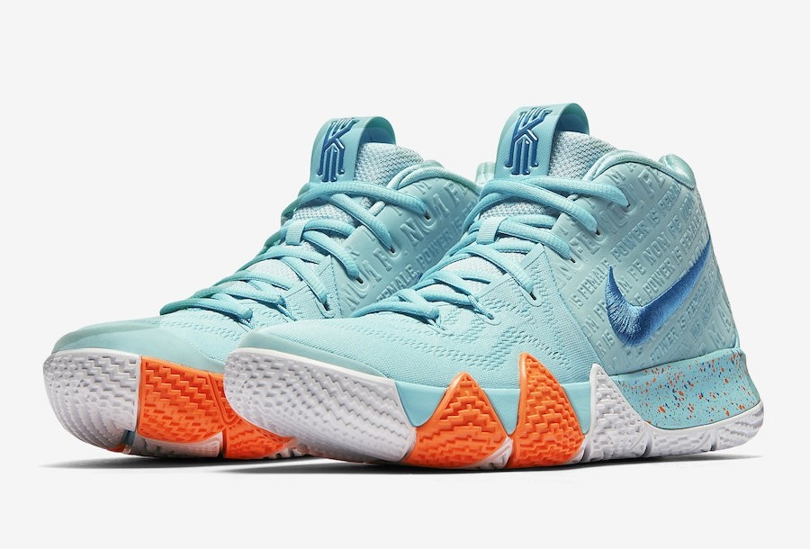 Kyrie 4 aqua blue clearance