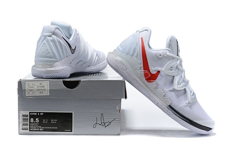BvfShops 2020 Nike Kyrie V 5 UConn Huskies Branco Preto Vermelho