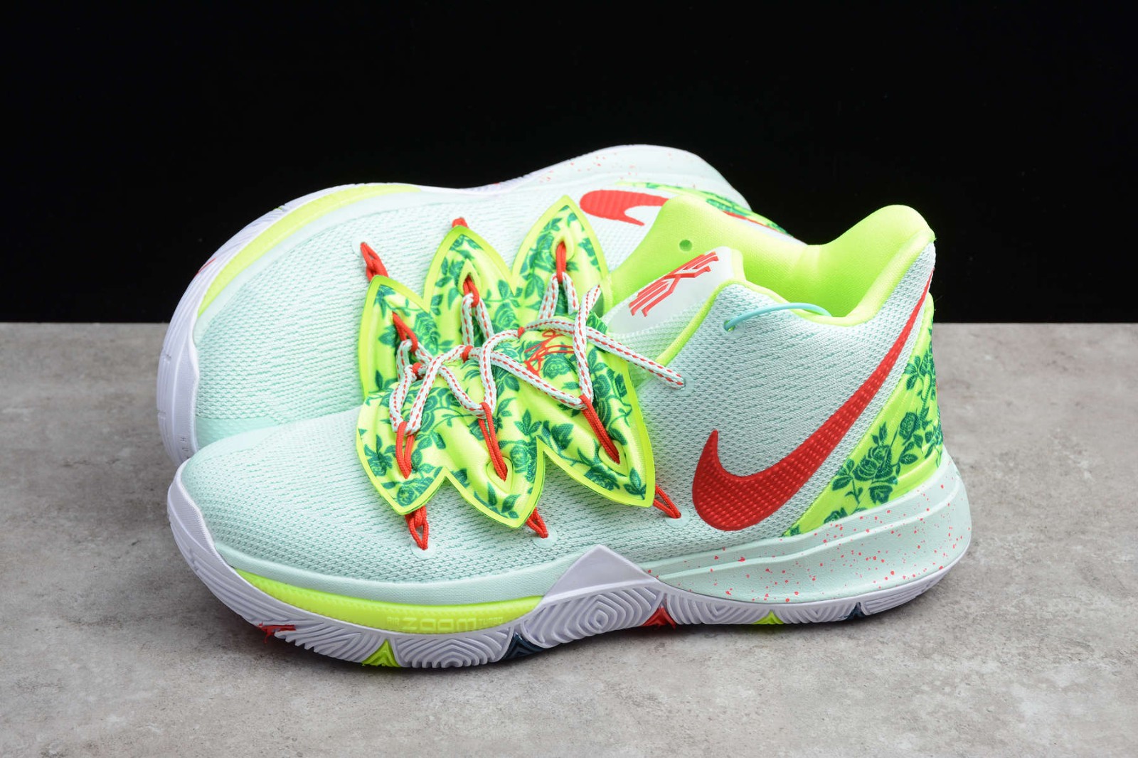 Nike stripes Kyrie V 5 EP Youth Elite Competition Green Red Ivring
