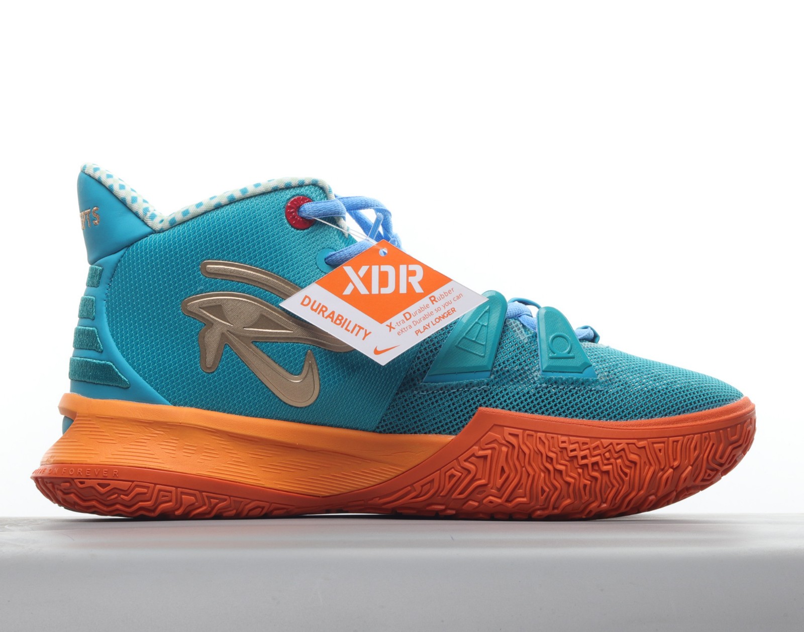 2021 Concepts x Nike Kyrie 7 Ikhet Peacock Blue Metallic Gold Orange CT1135 GmarShops 900 Nike Kyrie 7 nike free run kids running code white women