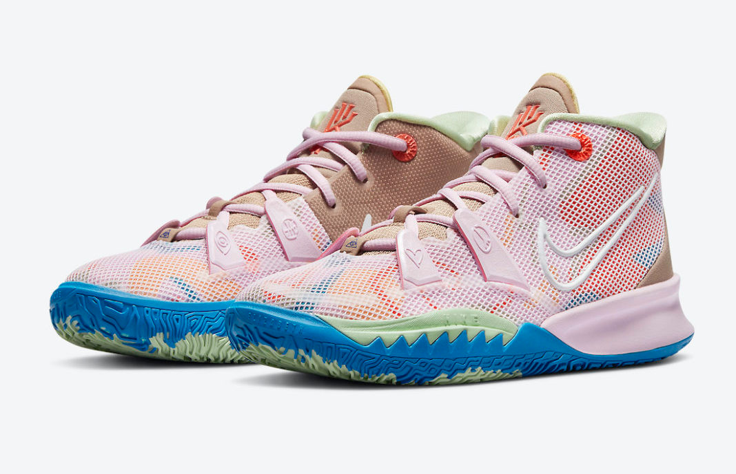 Kyrie 5 pink and blue sale