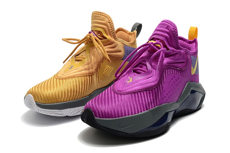 Mens Nike LeBron Soldier XIV 14 EP LA Lakers Purple Gold CK6047