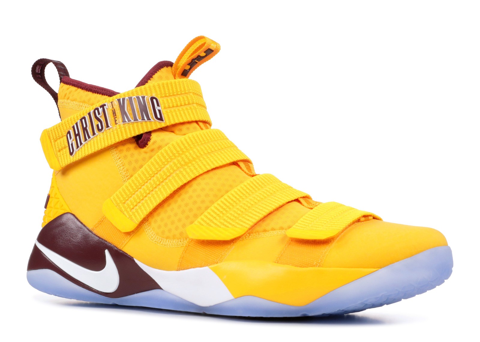 Lebron Soldier Xi Christ The King University White Deep Gold