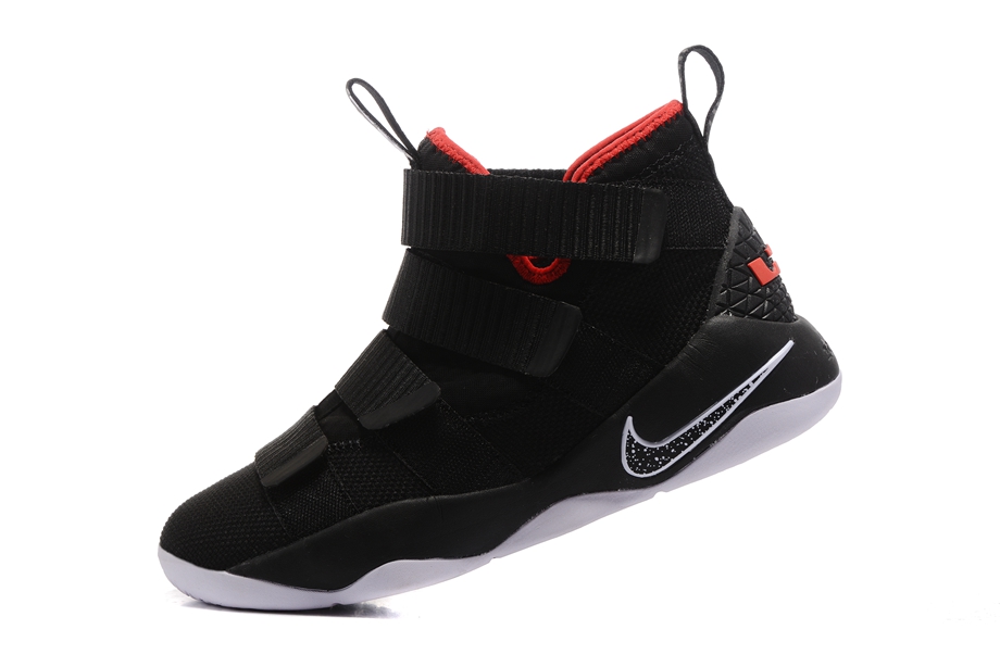 Lebron james soldier 11 black sale and red